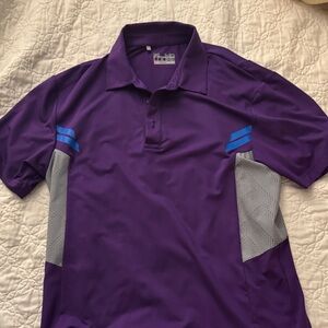 Under Armour Purple Polo with Blue and Gray Details
